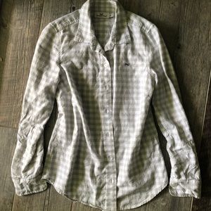 Vineyard Vines grey white plaid gingham shirt 2
